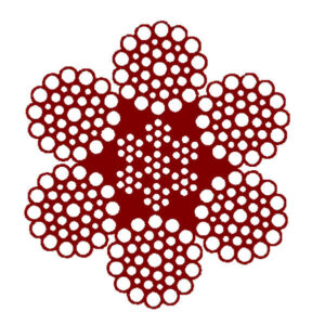 6 x 36WS + FC/IWRC Cable de acero inoxidable AISI316