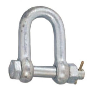 Grillete recto con bulon de tuerca y pasador de seguridad