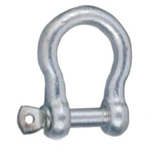 Grillete de lira de acero galvanizado con bulon plano